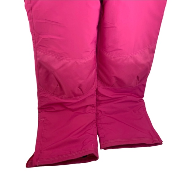 LLBean Kids Cold Buster Snow Bibs Pink Overalls Zip Front Insulated SIZE 18 - Picture 3 of 13